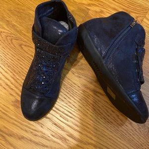 Lady Couture high top sparkly Paris sneakers - great for dancing like new (pb)